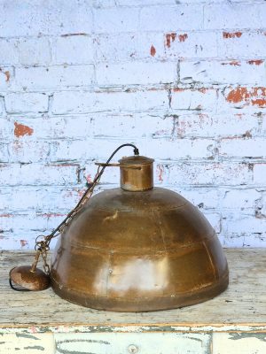 Industriele Koperen Lamp